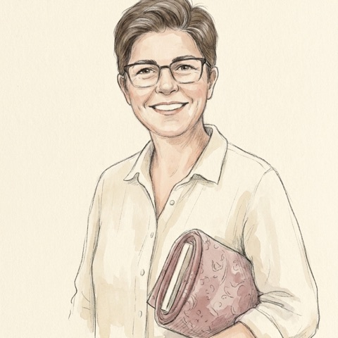 Jeanette i butikken (illustration)