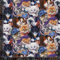 Jersey print med søde katte 2