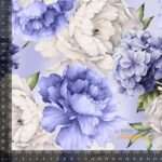 Jersey print med chrysanthemum - violet