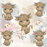 Jersey print med højlandskvæg