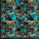 Jersey print med dinosaur galaxe
