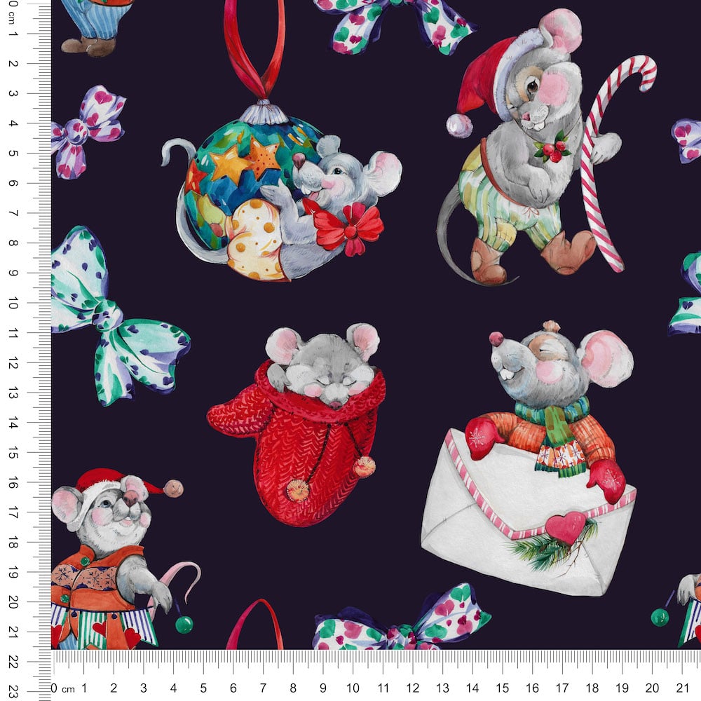 Jersey print med julemus