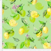 Jersey print med citroner - lime
