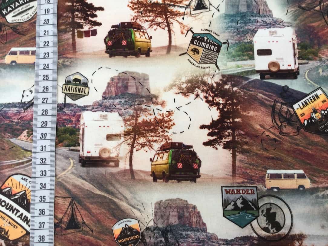 Bedrift Metafor hemmeligt Jersey print med camping tema | vælg mellem 300 andre printv