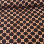 Viscose med cirkler (brun)