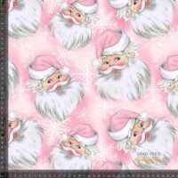 Jerseyprint med pink julemænd