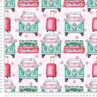 Jersey print med rejse tema