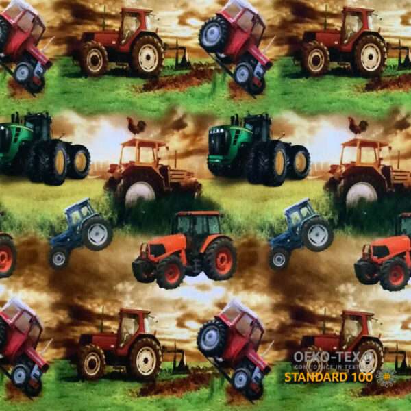 Jersey print med mange traktorer