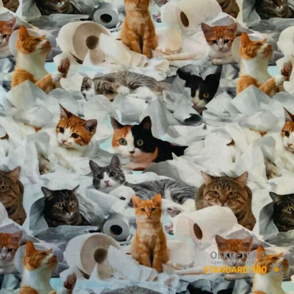 Jersey print med katte