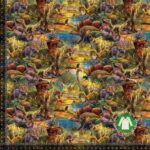 Jersey print med forhistoriske dinosaurer 1