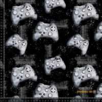Jersey print med joystick - sort