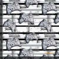 Jersey print med joystick og striber