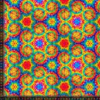 Jersey print med multi tie dye tema