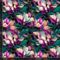 Jersey print med elegant magnolia