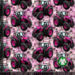 Jersey print med pink traktorer 1
