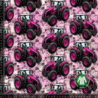 Jersey print med pink traktorer 1