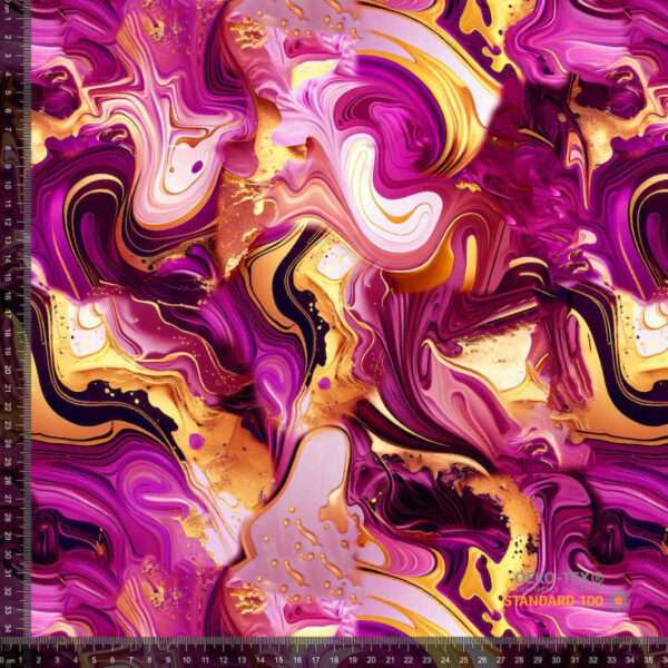 Jersey print med pink marble