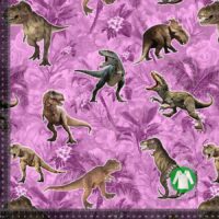 Jersey print med dinosaurer lilla 1