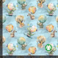 Jersey print med safaridyr i luftballon