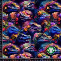 Jersey print med funky dino