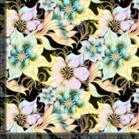 Jersey print med futuristisk blomster 2