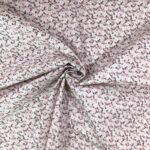 Poplin med hvide blomster - rosa