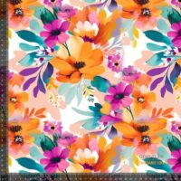 Jersey print med sommer blomster