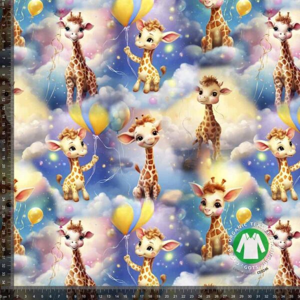 Jersey print med søde giraffer 2