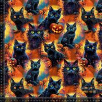 Jersey print med Halloween katte