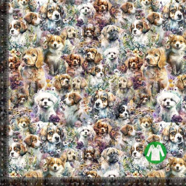 Jersey print med akvarel hunde