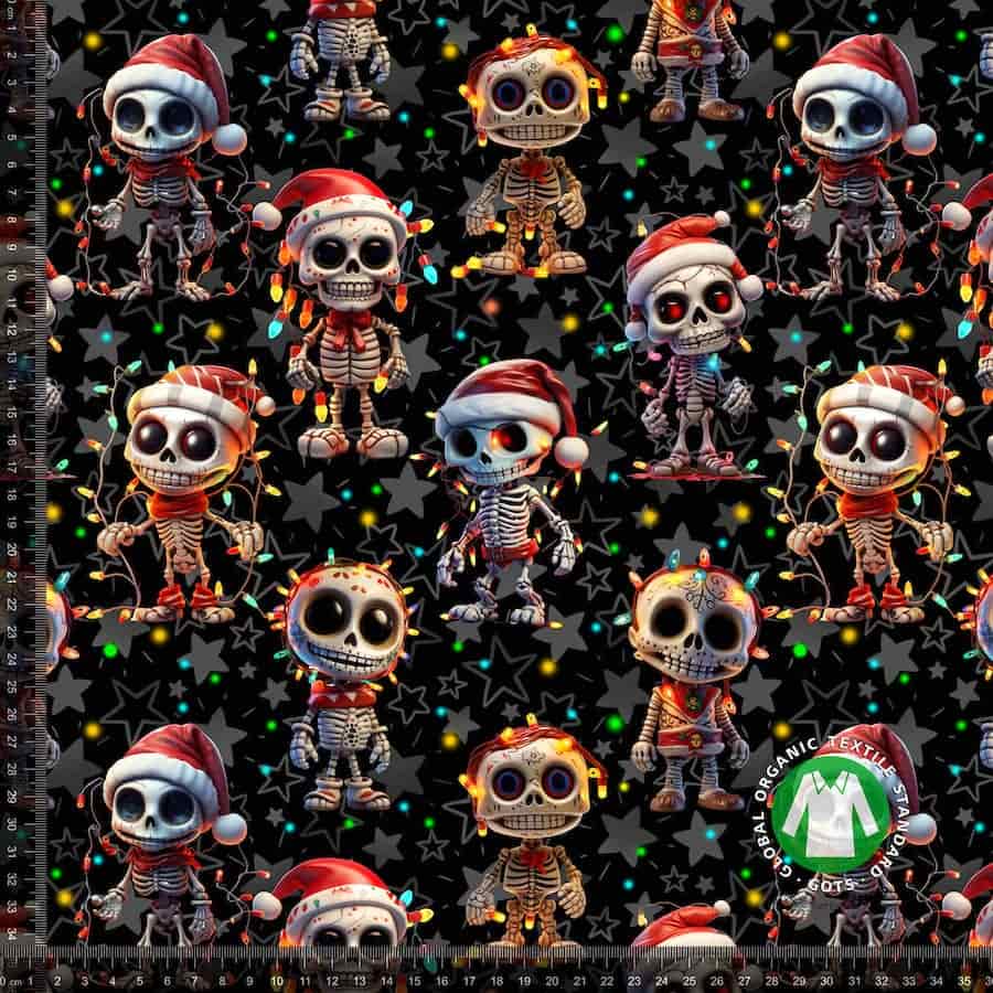 Jersey print med Juleskeletter