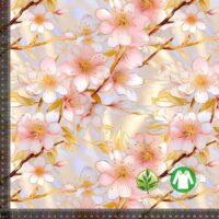 Digital print i bambus - Kirsebærblomster 4 (Lys)
