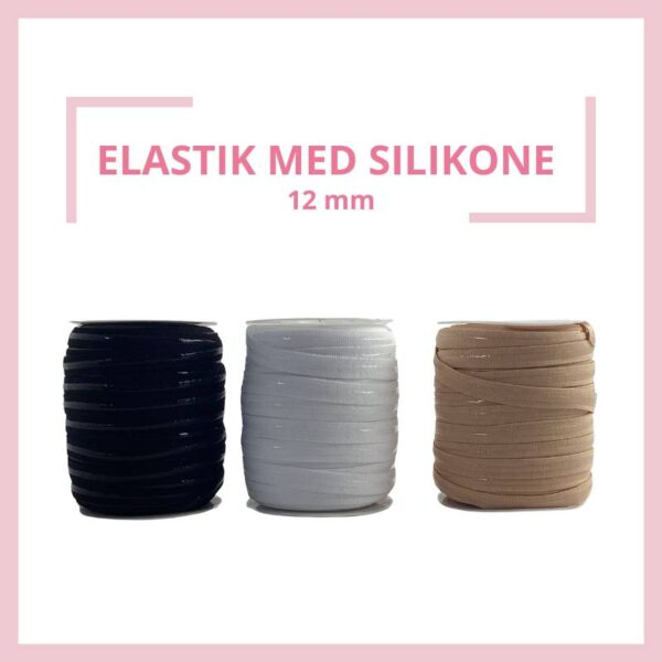 Elastik med silikone - 12 mm