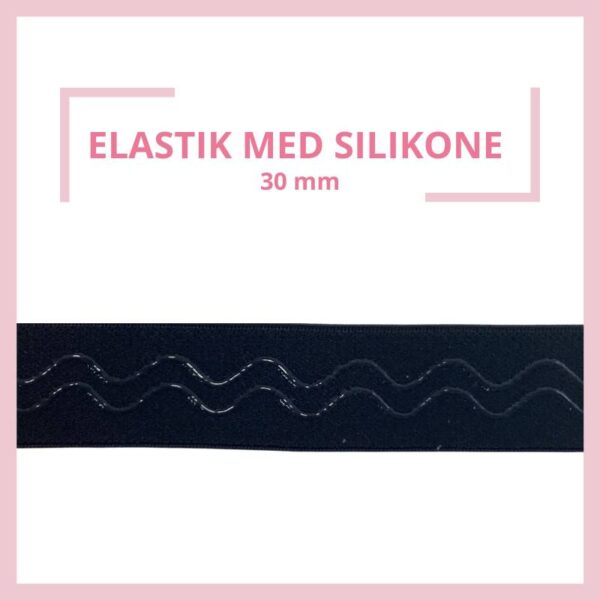 Elastik med silikone - 30 mm