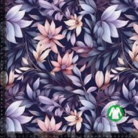 Jersey print med lilla blomsterregn