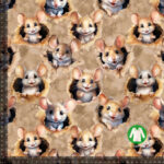 Jersey print med glade mus
