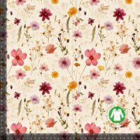 Jerseyprint med lyserød blomster mark