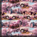 French Terry (UB) - pink traktorer 3