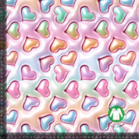 Jersey print med puffy hjerter