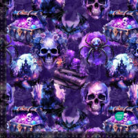 Jersey print med Lilla skulls
