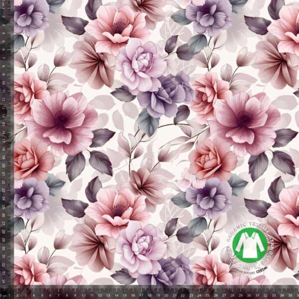 Jerseyprint med fluffy roser