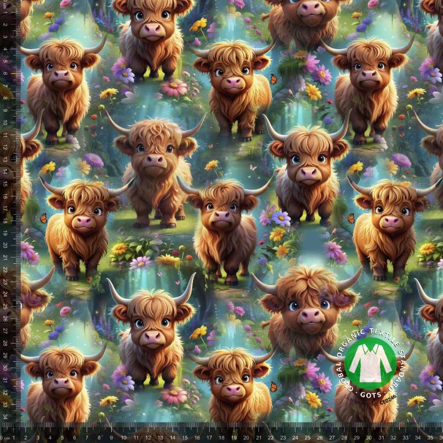 Jersey print med søde højlandskøer 3