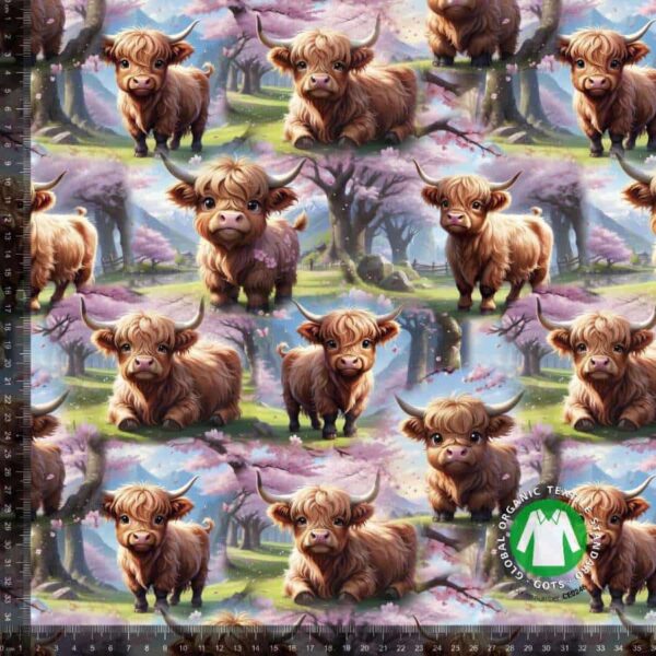 Jersey print med søde højlandskøer 3