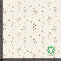 Jersey print med simple blomster