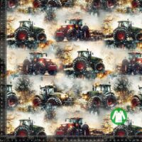 Jersey print med juletraktorer 1
