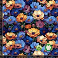 Bambus print med markens smukke blomster