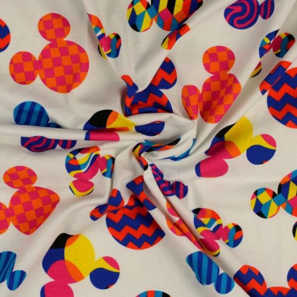 Jersey print med Mickey Mouse - Hvid