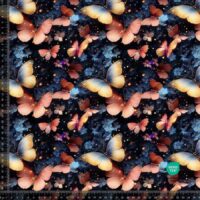 Jersey print med elegante sommerfugle