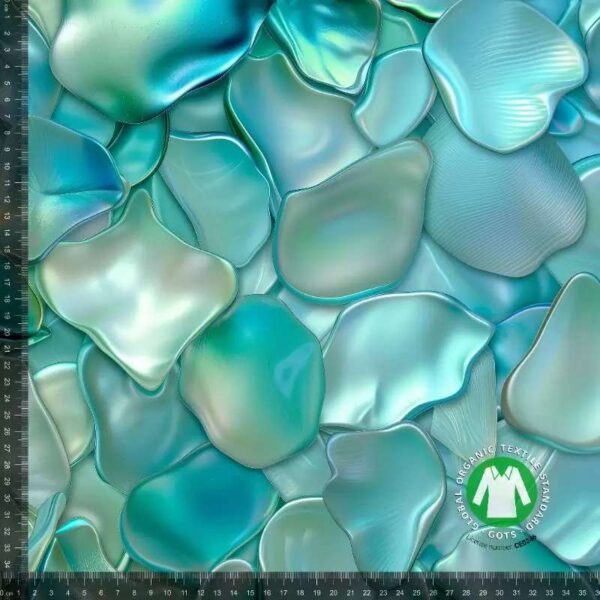 Jersey print med holographic stones