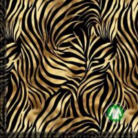 Jersey print med guld zebra